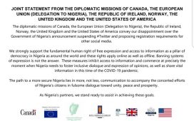 eu letter to Nigeria government